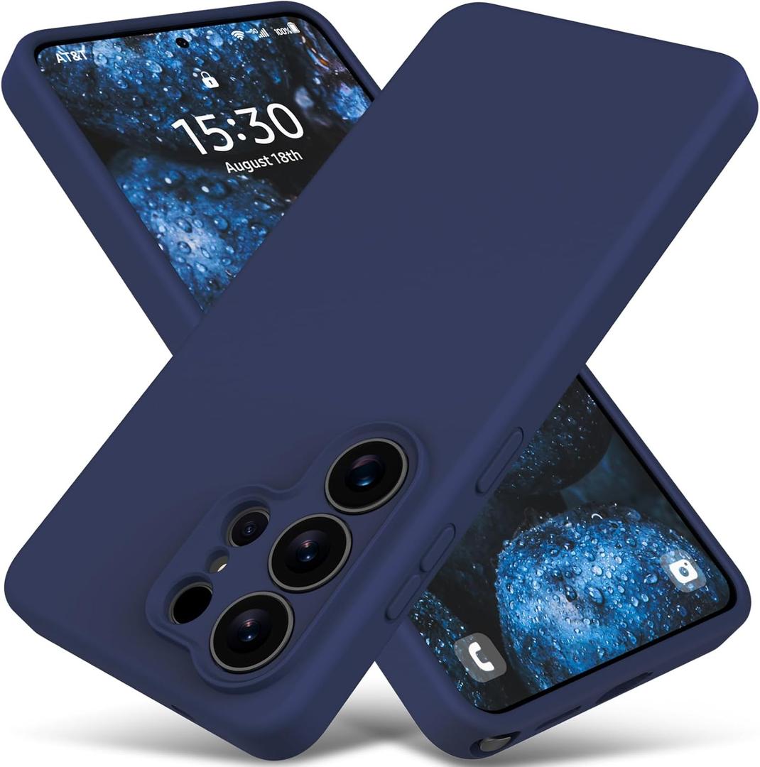 Varikke for Samsung Galaxy S26 Ultra Case, Liquid Silicone Upgrade [Camera Protection] [Anti-Scratch Microfiber Lining] Slim Soft Touch Gel Rubber Shockproof Phone Case 6.9", Dark Blue
