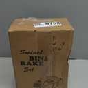 FUSBUNTY Pooper Scooper Swivel Bin & Rake with 100 Waste Bags, Dog Pooper Scooper with Bag Attachment for Large Medium Small Dogs, Poop Scooper with Lid for Lawn Yard Dog Kennel