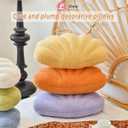 Lfsaaj Orange Seashell Throw Pillows, Shell Shaped Throw Pillows, 13 Inch Soft Home Decorative Pillow Plush Cushion for Bed Couch Living Sofa Room Decor Accent Throw Pillow