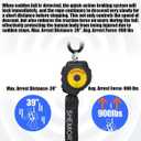 6FT Twin-Leg Self Retracting Lifeline, Swivel Top Lightweight Housing, Web SRL ANSI Self Retractable Safety Lanyard, Fall Arrest Protection Gear for Roofing Construction, Rebar Hook
