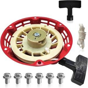 Recoil Starter with Start Rope Handle fit Honda GX120 GX160 GX200 Pull Starter Engine Lawn Mowers, Edge Cutter 4/5.5/6.5hp Motor Replace 28400-ZE1-003ZF 28400-ZH8-013YA