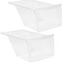 [2 PACK] Upgrade 240337103 Refrigerator Crisper Drawer Bin for Frigidaire Fridge Drawer Parts Kenmore Refrigerator Drawer Replacement Replace 240337107, 240337108, 240337109, 240337102,240337105