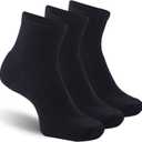 3 Pairs 90% Merino Wool Socks for Men Women, Soft Thin Breathable Ankle Socks for Athletic Running Hiking Cycling (Large)