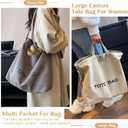 Women Canvas Tote Bag Travel Shoulder Bag Large Capacity Crossbody Top Handle Fashion Handbags