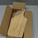 Sparkle Race 6pcs Wood Cutting Boards for Kitchen, 11" Bamboo Cutting Board for Fruit Vegetable, Wooden Chopping Board with Handle, Small Charcuterie Boards Serving Board Set for House Warming Gifts