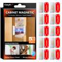 10Sets Extra Strong Magnetic Cabinet Door Catch, No-Drill Invisible Ultra Thin Magnets for Cabinet Door Closure, Drawer Magnets with Strong Adhesive to Stay Closed