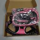 tobeDRI No Pull Harness Adjustable Reflective Oxford Easy Control Medium Large Dogs with A Free Heavy Duty 5ft Leash Black/Red Harness+Leash (E-DH F 004)
