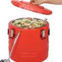 lesolar 21QT Insulated Soup Container Carrier with Spoon, 5 Gallon Portable Commercial Hot Box Food Warmer for Hot or Cold Food Large Insulated Barrel Cooler for Restaurant Canteen Home Party