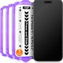 3 Pack for iPhone 17 / iPhone 16 Pro 6.3 inch Matte Glass Screen Protector, Auto Alignment Quick Fit Easy Installation, Anti Glare Anti Fingerprint Tempered Glass, Smooth Touch, Case Friendly