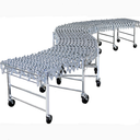 Flexible Skatewheel Gravity Conveyor - 30"W, 17'5" to 60'5"L, 376 lb. Cap., 5.25" Axle Centers, SKU: 37630060-5.25