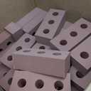 Deekin 40 Pcs Foam Brick Building Blocks for Kids Thick Blocks Foam Large Fake Brick Construction Toy for Stacking Construction, 8 x 4 x 2.4 in (Circle Holes)