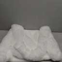 Women's Faux Fur Coat Wedding Cloak Cape Shawl for Evening Party (Ivory White)