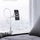 Lamicall Phone Holder, Gooseneck Mount, Compatible with 4-7'' Smartphones and Desktops, Adjustable Arm and Non-Slip Base, Easy to Install and Use