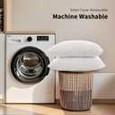 DAYLUCK Cooling Bed Pillows for Sleeping 2 Pack, Standard/Queen Size Set of 2, Firm and Soft Adjustable Shredded Memory Foam Pillows for Side Back Stomach Sleepers, Neck Pain Relief (White)