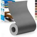 Leather Repair Patch Tape Kit, 4" x 63" Self Adhesive Leather Repair Patch for Furniture, Vinyl Leather Repair Kit for Car Seat, Chairs, Couch, Sofa, Boat Mid-Gray