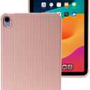 Mini 7/6 Case, Anti-Slip Textured Back Cover Protective Case with Pencil Holder for Apple iPad Mini (A17 Pro) 2024 / 6th Generation 2021, Shockproof Bumper Corners/Slim Fit (Millennial Pink)