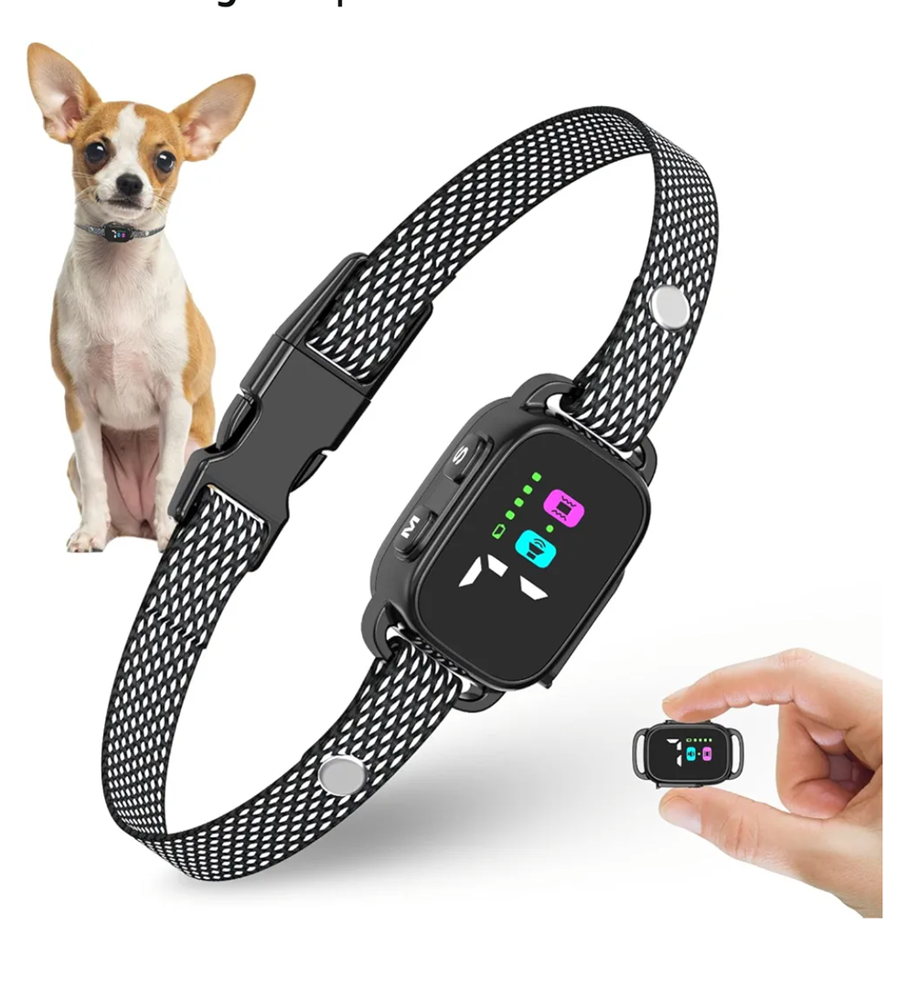Anti-Bark Collar for Small Dogs, No Shock Anti Barking Collars with 7 Sensitivities, 3 Adjustable Modes Beep & Vibration, IP67 Waterproof - Effective & Humane, Premium Black