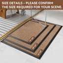 Non Slip Bath Mat, Heavy Duty Absorbent Quick Dry Bathroom Rugs, Upgrade Rubber Ddging Washable Bathroom Floor Mats Fit Under Door Bathtub Shower Room, Brown 24x16