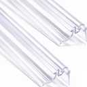 Hicarer 2 Pcs 36" Framed Shower Door Replacement Drip Rail with Vinyl Sweep, PVC Shower Glazing Spline Adapter Slot Width Is 7/32" Door Sweep Replacement Are Used to Block Water