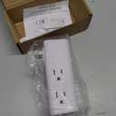 USB Multi Plug Outlet Extender - YISHU Surge Protector with Rotating Plug, 6 AC Plug Extender with 3 USB Ports, 3-Sided Swivel Power Strip Best Ideal Stocking Stuffers for Adults (White)