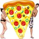 JOYIN Giant Inflatable Pizza Slice Pool Float, Fun Pool Floaties, Swim Party Toy, Summer Pool Raft (1 Pack), Extra Large with Cup Holders