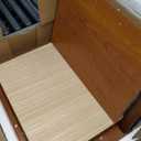 C Shaped Wood Side Table - Small Wooden End Table with Wheels for Couch, Modern Rolling Tv Tray Sofa Tables Nightstand Living Room Bedroom for Armchair Bedside, Walnut, 15.7 in x 23.6 in x 24.8 in