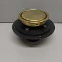 4 Inch Round Design Tile-in Shower Drain with Adjustable Shower Drain Base Flange, SUS 304 Stainless Steel Floor Drain with Tile Insert Grate Removable Cover, Brushed Gold Brass Finished