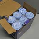 18 Gallon Trash Compactor Bags with Drawstring - 120 Count Heavy Duty 1.7 Mil Garbage Bags 68 Liter Tall Kitchen Bin Liners Unscented White for Home Yard Lawn