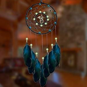 AWLEE Dream Catcher for Boys Dream Catchers for Bedroom Handmade Feather Hanging Decorations Home Ornament Birthday Festival Craft Gift