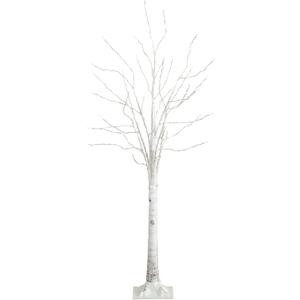 Nearly Natural 5-FT Pre-lit Artificial White Birch Tree with LED Lights, 240 Warm White LEDs for Indoor Home Dcor, Fake Lighted Birch Tree for Winter, Valentine's Day, Easter Decorations