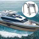 2 Pcs 10-3/8" Snap-in Boarding Ladder Tread-Non-Slip Boat Boarding Ladder Treads-Marine Ladder Insert for Boats Ladder Footing Safety