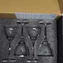 Nick and Nora Cocktail Glasses, 5.8Oz Hand Blown Martini Glasses Set of 4, 100% Lead-Free Crystal Coupe Glassware, Small Cocktail Glasses for Manhattan, Cosmopolitan, Espresso with Gift Box