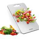 APMRQIB Titanium Cutting Boards for Kitchen, 100% Pure Titanium Cutting Boards Double Sided Non Toxic Cutting Board, Hygiene Durable Dishwasher Safe 10.5”×6.5”