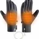 USB Heated Gloves for Men Women, Waterproof Touchscreen Winter Sports Gloves with Zipper Pocketfor Skiing, Snowboarding, Cycling