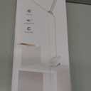 deaunbr LED Reading Light with Clip, Desk Lamp 48 LEDs 2600mAh Battery USB Rechargeable Book Lights Step less Adjustable Brightness Eye Protection Flexible Table Lamps for Bed Headboard, Home, Office (White)