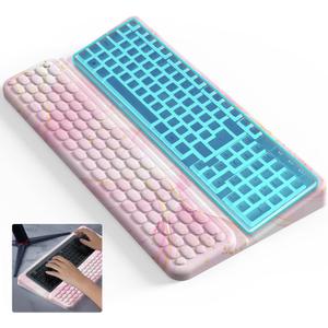 Keyboard Stand for Desktop, Keyboards Wrist Rest, Ergonomic Keyboards Holder for Easy Typing Working, Wrist pad for Keyboards with Comfortable Wrist Rest for Keyboard Pink