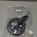 Wheelchair Accessories Caster Assembly with Aluminum Front Fork, Installing 6 Inch Solid Caster. Fit for Front Wheel Installation of Most Manual Wheelchairs and Children's Wheelchairs (Black 1 Ea)