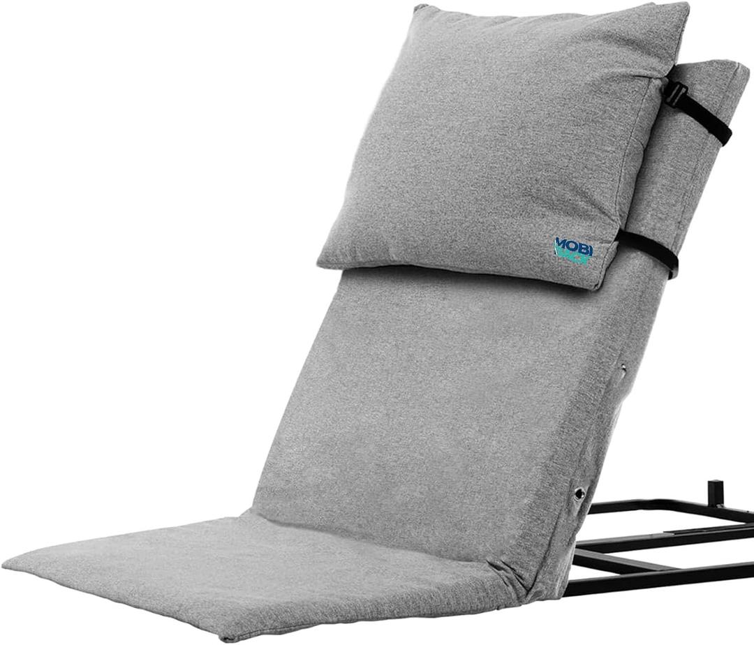 Electric Lifting Backrest for Bed by Mobi-Back, Medical Back Pillow with Electric Pump System, Used by Pregnant Women, Elderly for Sit-Up in Bed - Gen 2.