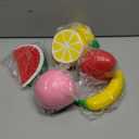 6PCS Jumbo Squishies Slow Rising Strawberry Peach Banana Lemon Watermelon Pineapple Charms Fruit Squishies Cream Scented Stress Relief Kawaii Toys for Kids and Adults