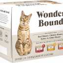 Amazon Brand - Wonder Bound Wet Cat Food, Pate, No Added Grain, Variety Pack (Beef/Chicken/Turkey & Giblet), 3 ounce (Pack of 24) (EXP 04/24/28)