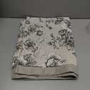 jinchan Polyester Blend Valance Curtain Farmhouse Window Decor Floral Print for Kitchen Living Room Double Layer Blackout Valance 16 Inches Rustic Window Treatment 1 Panel Rod Pocket Black on Beige