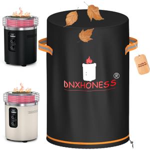 Fire Pit Cover for Ninja Fireside 360, Cover for Ninja Firepit, 600D Tear-Resistant 100% Waterproof & Anti UV Fire Pit Soft Cover Round Fits 21-23in Fire Pit with Drawstring & Double Handles