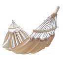 GOCAN Double Hammock 2 Person Extra Large 220x150cm Total Length 330cm Load 500lb Canvas Cotton Hammock for Patio Porch Garden Backyard Lounging Outdoor and Indoor with Removable Spreader Bar