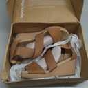 Dr. Scholl's Shoes Womens Barton Band Wedge Brown Microfiber 9.5 M