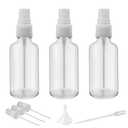 Hydior 2oz Clear Glass Spray Bottles for Essential Oils, Small Spray Bottle with Plastic Sprayer - Set of 3