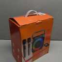 Karaoke Machine, Portable Bluetooth Speaker with 2 Wireless Microphones for Adults & Kids with Lights, Karaoke Microphone with PA System Supports USB/TF/FM/AUX for Home Party Home System Packages (Black)