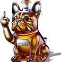 French Bulldog Whiskey Decanter, Decorative Bottle Holder, 300ML Capacity Glass Decanter, Multi-Purpose Beverage Container, for Men Dad Home Bar(Style C)