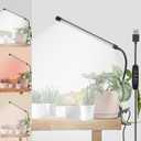 LED Grow Lights for Indoor Plants, 6000K Clip Plant Light with White Red LEDs, Grow Light Strips for Seed Starting 9 Dimmable Levels Auto ON Off with 3/9/12H Timer