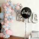 139 Pieces Gender Reveal Balloon Garland Arch Kit with Pink and Blue Balloons, Silver Balloons for Boy or Girl, Gender Reveal Decorations, Birthday Party
