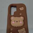 Kawaii 3D Teddy Bear Pop-Up Stand and Grip Phone Case for Samsung Galaxy S25 Ultra, Cute Cartoon Animal Phone Cover for Girls, Boys, Kids, Teens, and Womens